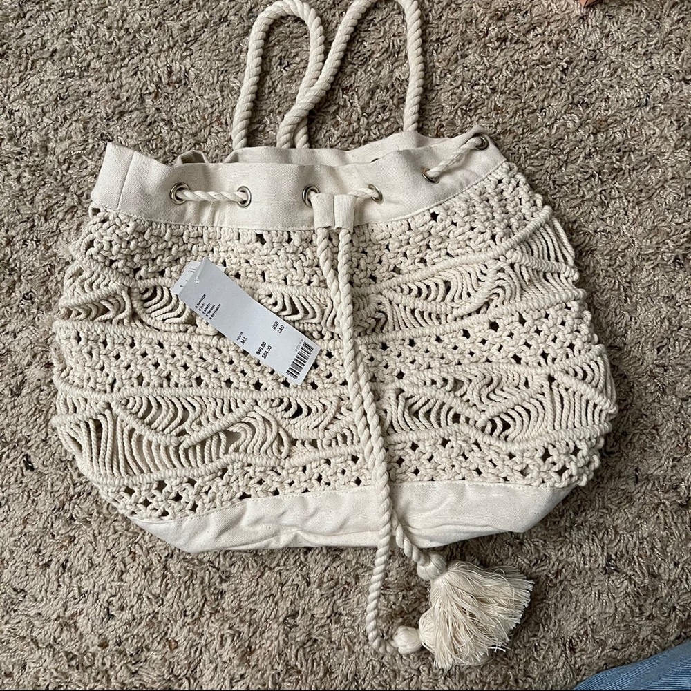 Urban Outfitters macrame backpack